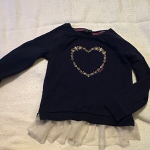 Nautica Navy Kids Sweater with Heart Design